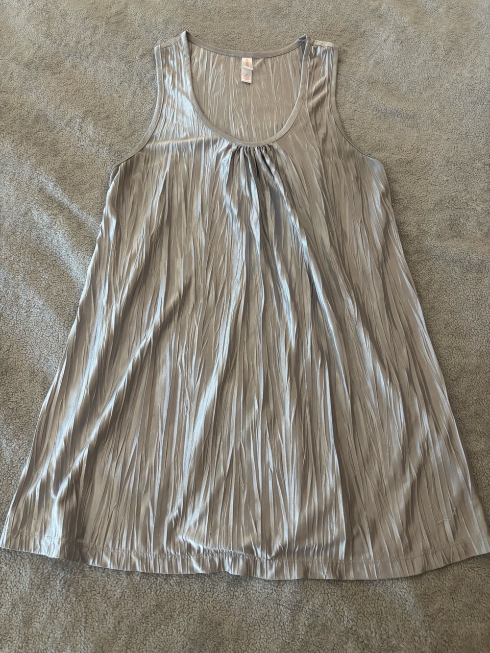 Silver Long Tank Top